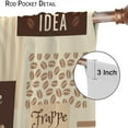thumbnail image 6 of Vintage Cappuccino Coffee Curtains, Abstract American Latte Rustic Farmhouse Coffee Shop Watercolor Pattern Window Drapes for Kitchen Living Room Bedroom Cafe, 84x84 Inch, 6 of 6
