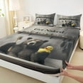 thumbnail image 3 of jejeloiu Cute Bear Full Size Sheets,Wild Animal Bed Sheets,Modern Abstract Art Sheet Sets For Child,Super Cozy Room Decor,4 Pieces, 3 of 7
