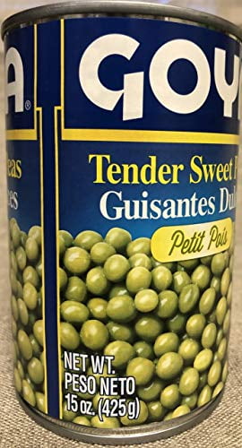 (8 pack) Goya Tender Sweet Peas, Canned Vegetables, 15 oz