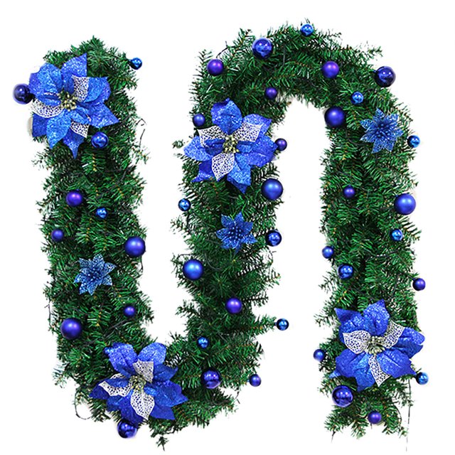 Fiudx Liquidación de ahorros de verano Adorno colgante para árbol de Navidad de ratán, decoración colorida para fiesta de Navidad, 270 cm/106 pulgadas