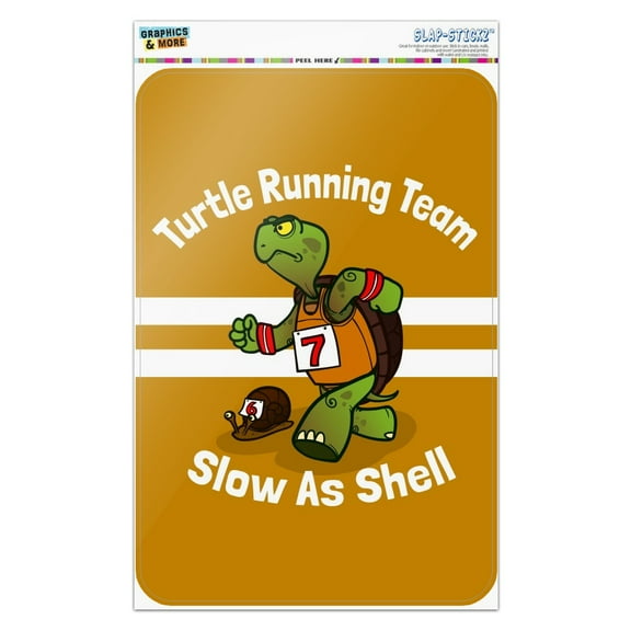 Turtle Running Team Slow As Shell Home Business Office Sign