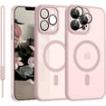 thumbnail image 1 of AIR-iPhone 13 Pro Case with MagSafe, Phone Case iPhone 13 Pro Magnetic Slim Thin Translucent Matte Back Shockproof Anti-Yellow Protective Cover Case for iPhone 13 Pro Pink, 1 of 4