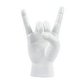 thumbnail image 3 of Estatua de gesto de mano de roca, artesanía creativa, escultura de dedo para apartamento o dormitorio. Blanco Derecha, 3 of 9