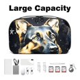 thumbnail image 3 of Shepherd Dog USB Case Digital Bag Cord Organizer Box Charger Case Oxford Cloth Waterproof Electronics Storage Bag 5.9x9.44x3.14 in, 3 of 6