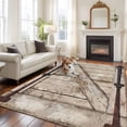 thumbnail image 2 of Rectangle Area Rugs 5 x 7 Ft, Farmhouse Wood Grain Non-Slip Residential Carpet, Vintage Country Barn Gate Brown Indoor Crawling Mats Runner Rugs for Living Room/Dining Room/Bedroom, 2 of 8