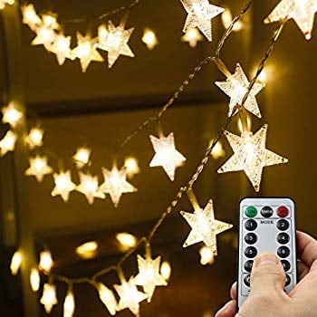 images Led String Lights Kids Room xingpold star string lights 16 4 ft 50 led 8 modes battery operated string lights with remote timer dimmable twinkle fairy lights string for kid