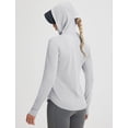 thumbnail image 3 of Baleaf Women's Sun Jacket with Removable Brim UPF 50+ Lightweight UV SPF Shirts Long Sleeve Full Zip Up Hoodie Outdoor Hiking Light Gray L, 3 of 7