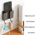 thumbnail image 6 of Walbest ABS Wall-mounted TV Air Conditioner Remote Control Storage Box, Hole-free Rack Hook Wall Rack Bedside Mobile Phone Storage Case, 6 of 7