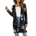 thumbnail image 6 of GXIPO Long Sleeves Lightweight Thin Cardigan Sweaters for Women with Pockets Casual Loose Dusters Floral Black 2XL, 6 of 9