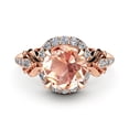thumbnail image 4 of Diamond Halo Pink Sapphire Engagement Ring, 4 of 4