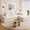 White, variant on LLappuil 95" Sectional Sofa, Modular Sectional Couch with Left Chaise, Deep Seat Corduroy Cloud Sofa for Living Room