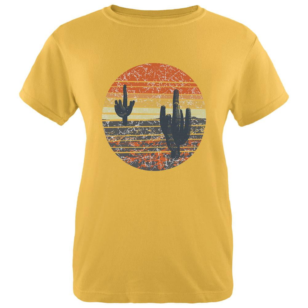 Vintage Cactus Sunset Womens T Shirt 