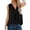 Black Tank Tops, variant on Women Loose Fit Solid Color Chiffon Tank Tops Sleeveless Casual V-Neck Comfortable Summer Blouse Breathable Ladies Camisole