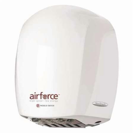 WORLD DRYER J4-974A3 Hand Dryer,208-240V,Aluminum,White