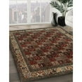 thumbnail image 2 of Ahgly Company Indoor Square Traditional Dark Almond Brown Persian Area Rugs, 7' Square, 2 of 6