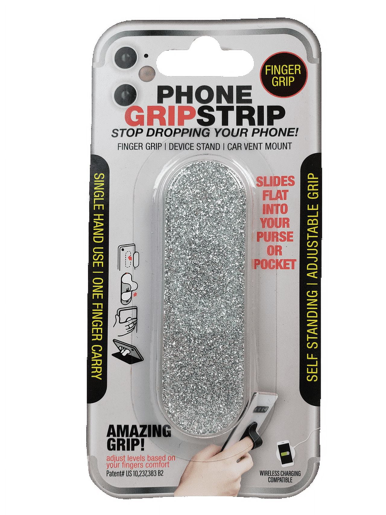 Novelty Max Glitter Phone Grip Strip – Single Count Pack/Pearl Series