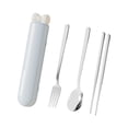 thumbnail image 3 of Tnarru Spoon Chopsticks Set Flatware with Case ,Gadgets, Travel Utensils ,Portable Cutlery Set for Daily Use Kitchen Camping Student Blue 4 Pieces, 3 of 8