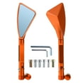 thumbnail image 1 of Espejos retrovisores traseros de motocicleta Unique Bargains, espejo lateral ajustable de aleación de aluminio, 1 juego, naranja, forma triangular M8/M10, 1 of 7