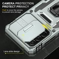 thumbnail image 4 of Dteck Shockproof Case for A53 5G, Anti-Fall Drop Protection Built-in Slide Anti-Scratch Lens Cover 360 Degree Rotating Ring Kickstand Case Compatible Magnetic Car Mount, Gray, 4 of 7