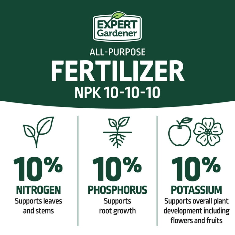 Expert Gardener All Purpose Plant Fertilizer 10-10-10, 40 lb for trees,  shrubs, flowers, and vegetables - Walmart.com