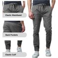 thumbnail image 4 of Galaxy by Harvic Mens Banded Bottom Twill Cargo Pants, 4 of 7