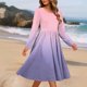 thumbnail image 2 of TaTaai Women's Casual Long Sleeve Tunic Top Round Neck Printed Loose Fit with Pockets Soft Stretchy Long Blouse for Spring Fall Gift, 2 of 6