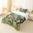 thumbnail image 2 of Manfei Kawaii Fox Twin Comforter Sets,Cute Bear Print Bedding Set,Green,Reversible,2pcs,1 Comforter and 1 Pillowcase, 2 of 7