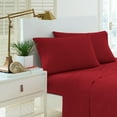 thumbnail image 2 of 250 Thread Count Egyptian-Quality Cotton Solid Color Sheet Set (Full, Burgundy), 2 of 3