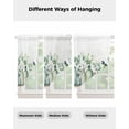 thumbnail image 2 of Teal Eucalyptus Leaves Swag Valances for Windows, Botanical Vase Birds Rod Pocket Sheer Valances for Large Windows, Swag Toppers Light Filtering for Kitchen Living Room 2 Panels 36''x45'', 2 of 3