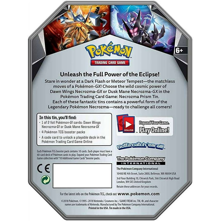 Pokemon Spring 2018 Dawn Wings Necrozma GX Collector Tin Set - Walmart.com