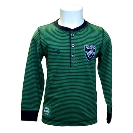 Long Sleeved Solid Rugby - Sage Green Kids Rugby Henley Long Sleeve Top