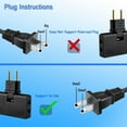 thumbnail image 4 of Multiple Plug Adapter with Rotating Head, Wireless 1-to-3 Outlet Splitter for Multiple Devices, Travel Plug for Home, Office, and Hotel Use, 4 of 5