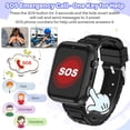 thumbnail image 4 of TOPCHANCES 4G Kids Smart Watch, Kids Cell Phone Watch with GPS Tracker, 2-way Calling, SMS, Voice, Video, Face Unlock Function, Touch Screen Smart Watch for Boys Girls 3-15 (Black), 4 of 9