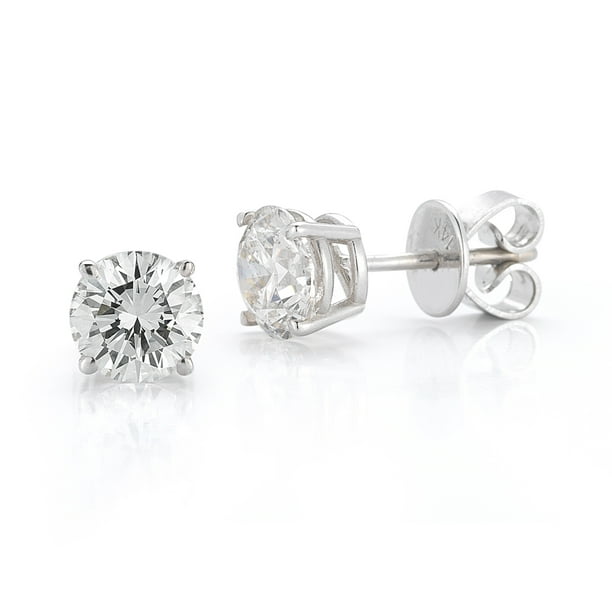 Perfect Jewelry 1/4ct Natural Diamond 4 Prong Stud Earring(HI Color
