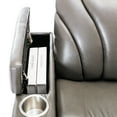 thumbnail image 5 of EUROCO 37"W Oversized PU Leather Home Theater Recliner with Stereo and USB Charging Port, Hidden Arm Storage,Convenient Cup Holder for Living Room（Grey）, 5 of 7
