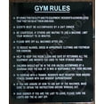 thumbnail image 2 of Building Signs Gym Rules Rust Free Aluminum Sign, 2 of 4