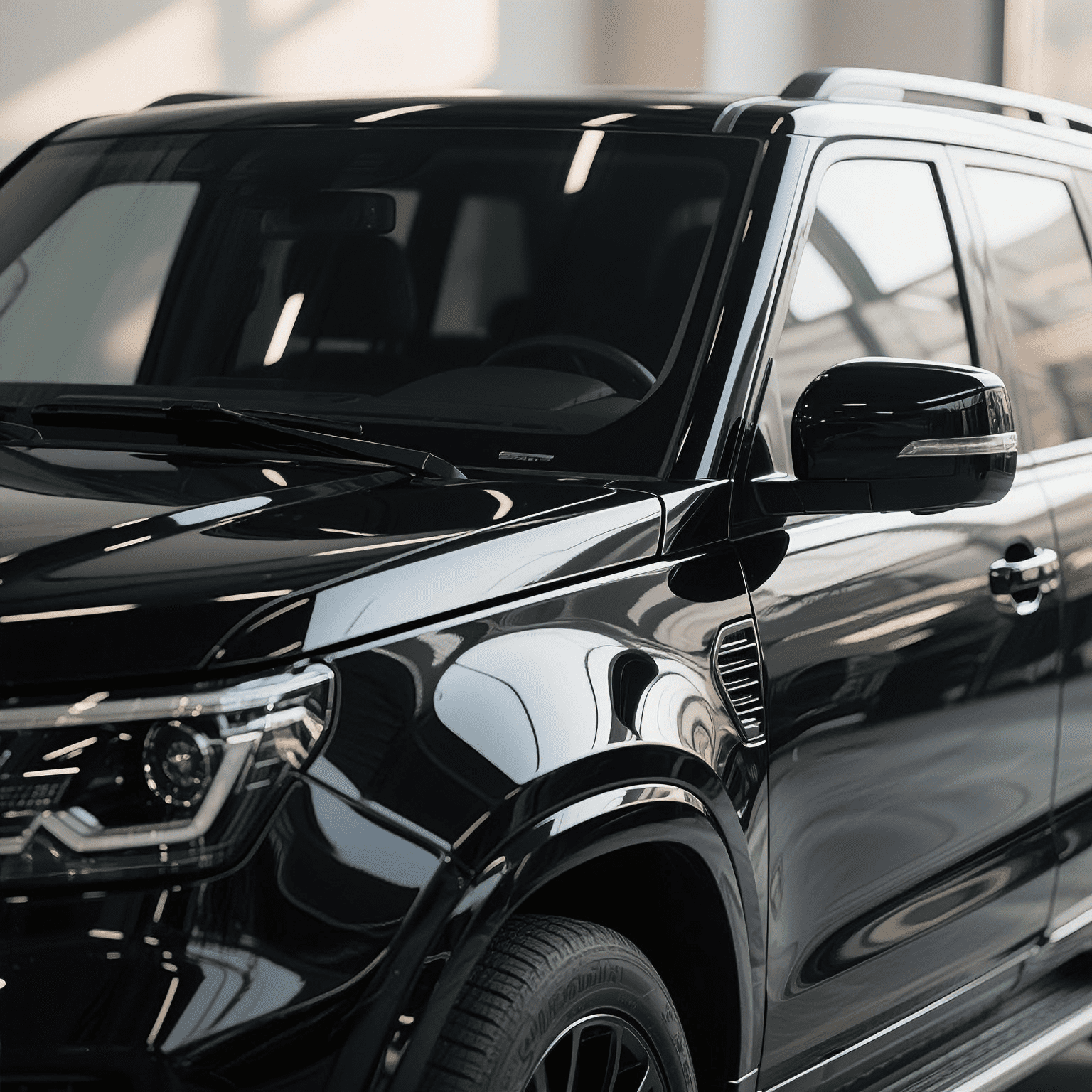 Gloss Black Vinyl Wrap For Cars - PVC Automotive Film 12x60/24x60/58.75x60Inch, Mirror Finish, Scratch Resistant, Waterproof, Self-Adhesive （12x60 inch ）