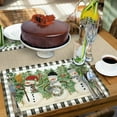 thumbnail image 3 of CounterArt "Plaid Snowmen" 4-Pack Reversible Flexible Plastic Tabletop Placemats, 3 of 8