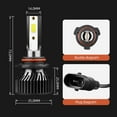 thumbnail image 3 of 2Pcs Car LED Headlight Bulbs LED Driving Lamp All-in-one Conversion Kit 9005 HB3 H10 50W, 3 of 8