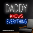 thumbnail image 3 of Glowneon Daddy Knows Everything Neon Sign, Quote Father's Day Led, 3 of 4