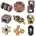 thumbnail image 1 of Rompecabezas de metal Wettarn, 9 unidades, para adultos, 1 of 6