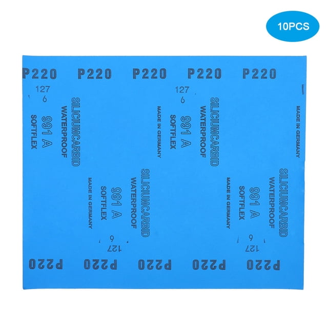 Papel de lija de doble uso húmedo y seco, 10 piezas Herramienta de pulido de papel de lija doble húmedo y seco Hoja de papel de lija elaborada con cuidado