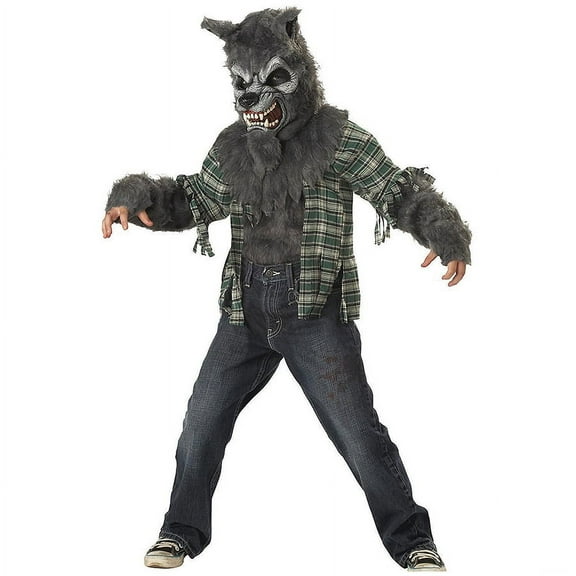 Werewolf Howling At Moon Boy's Halloween Fancy-Dress Costume for Child, M (8-10)