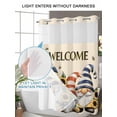 thumbnail image 4 of No Hook Shower Curtain with Snap in Liner,Retro Summer Sunflower Dwarf Bee Waterproof Bath Curtain Double Layers with See Through Top Window,Blue Red Striped Hat Hotel Shower Curtains 36x72in, 4 of 9