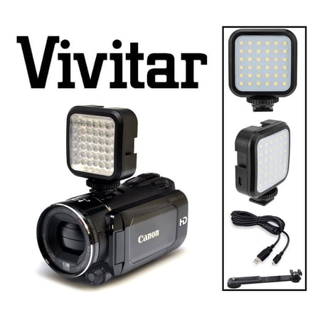 Video LED Light With 2 Battery & Charger for Sony NEX-VG30H NEX-VG900 HDR-TD20