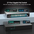 thumbnail image 2 of Conmutador PoE NICGIGA de 24 puertos Gigabit con 24 puertos PoE+ de 300 W, 2 of 7