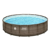 Coleman Power Steel 18 x 48 Round Metal Frame Above Ground Pool Set