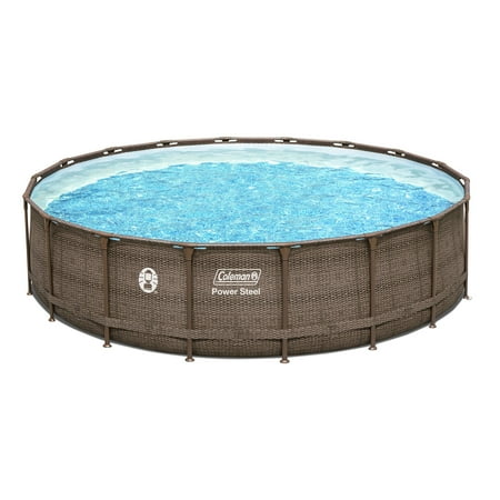 Coleman Power Steel 18’ x 48” Round Metal Frame Above Ground Pool Set