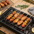 thumbnail image 4 of Non Stick Vegetable Grilling Tray With Handle And Drain Holes Rectangular Meat Draining Pan, 4 of 9