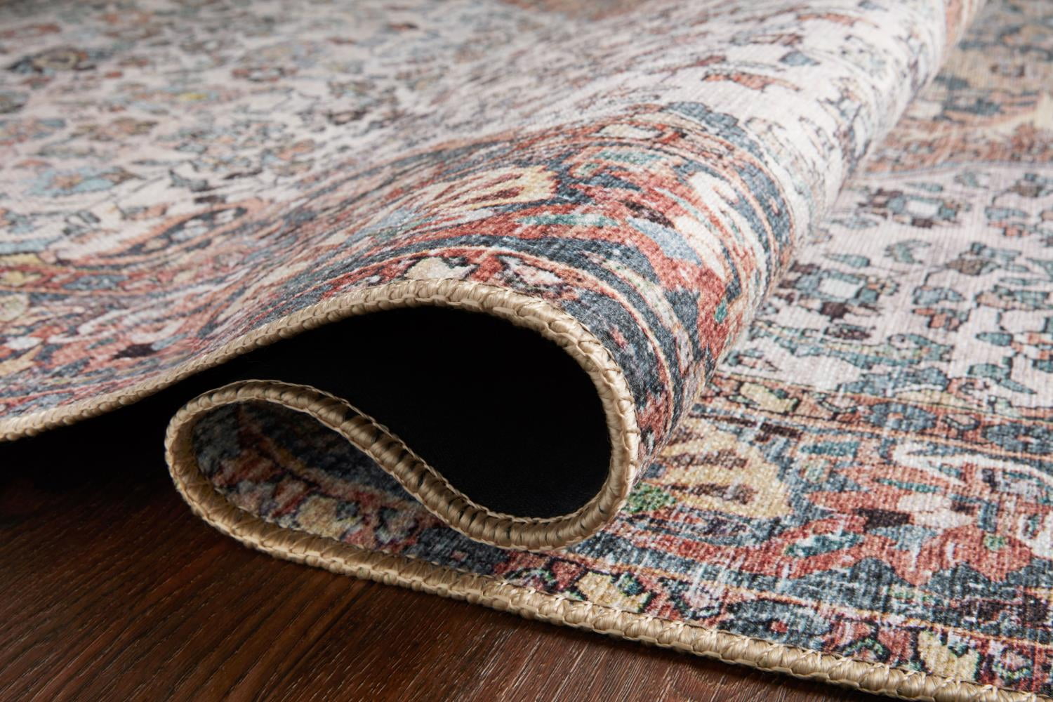 Loloi Wynter WYN-01 Red / Multi Oriental Area Rug 5'-0" x 7'-6"